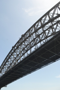 A different perspective...going under the Sydney Harbour Bridge.