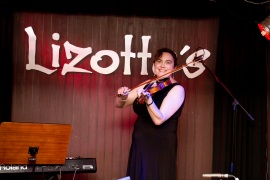 Posing after our violin performance 2012. Lizotte's is a rock n' roll venue where the likes of Diesel have performed...and me! The music school hired the venue for our concert.