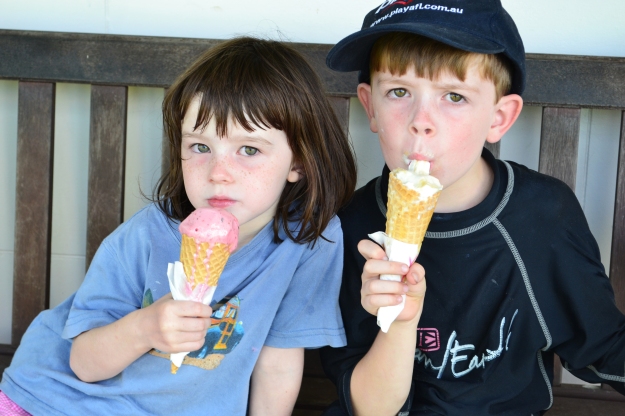 We always stop for an ice cream at the lighthouse and it's always a race to see whether the kids can finish it before it melts.
