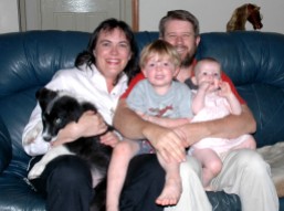 A family photo with Bilbo as a pup Mother's Day, 2007.
