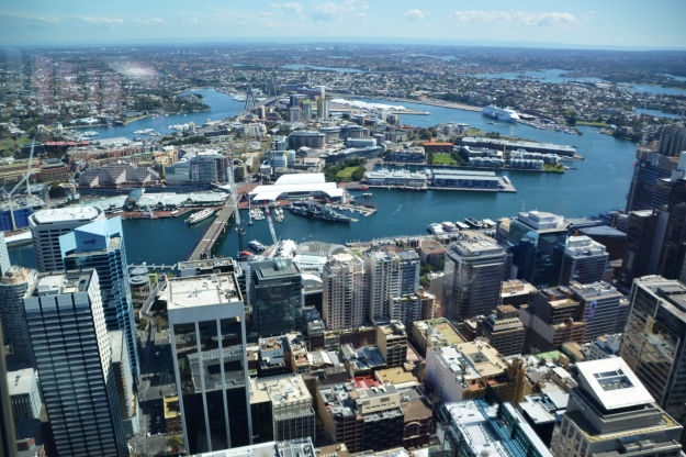 Darling Harbour viewed from Sydney Tower Eye.
