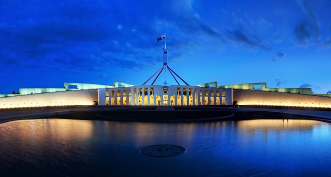 Parliament House, Canberra...Photo Wikipaedia.