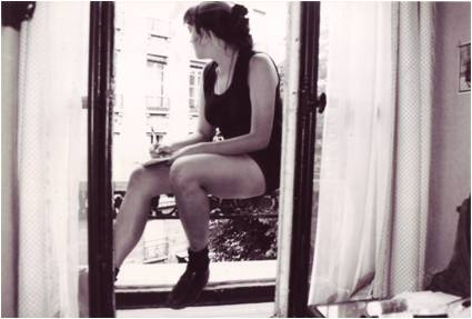 Writing on the Window Sill at the Hotel Henri IV July, 1992.
