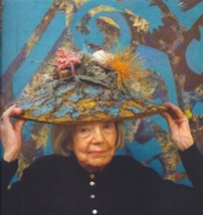 Eileen Agar wearing Ceremonial Hat for Eating Bouillabaisse